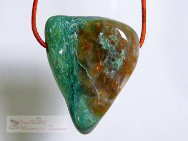 Preview: Fuchsit-Quarz , Australien, Anhänger, gebohrt, Unikat